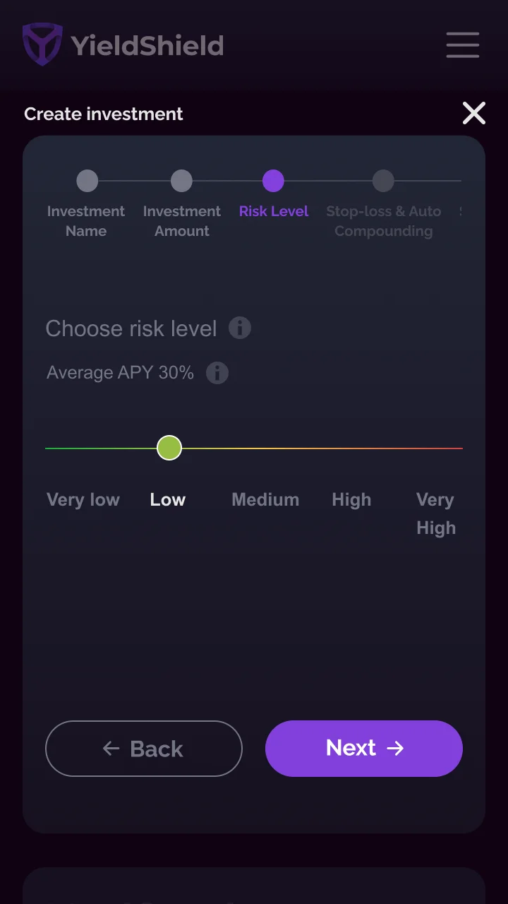 Step 3 - Risk level